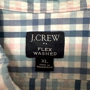J. Crew Blue & Pink Plaid Casual Shirt size XL